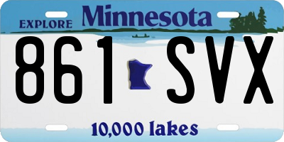 MN license plate 861SVX