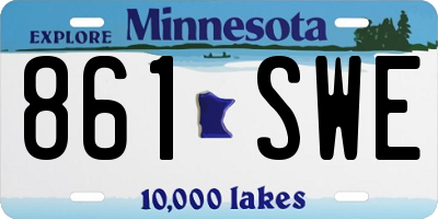 MN license plate 861SWE