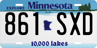 MN license plate 861SXD