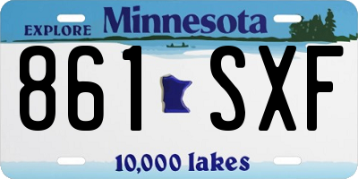 MN license plate 861SXF