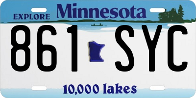 MN license plate 861SYC