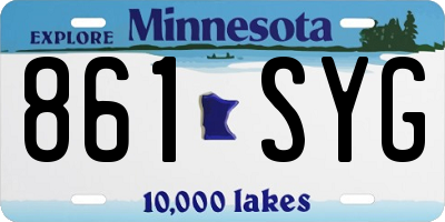 MN license plate 861SYG