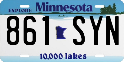 MN license plate 861SYN
