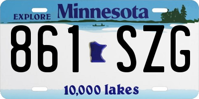 MN license plate 861SZG