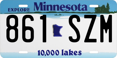 MN license plate 861SZM