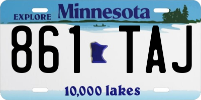 MN license plate 861TAJ