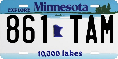MN license plate 861TAM