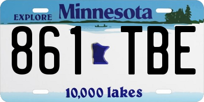 MN license plate 861TBE