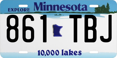 MN license plate 861TBJ