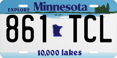 MN license plate 861TCL