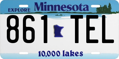 MN license plate 861TEL