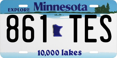 MN license plate 861TES