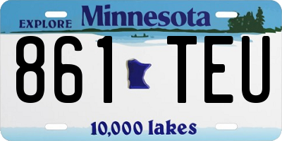 MN license plate 861TEU