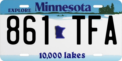 MN license plate 861TFA
