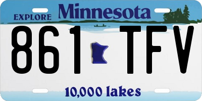 MN license plate 861TFV
