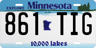 MN license plate 861TIG