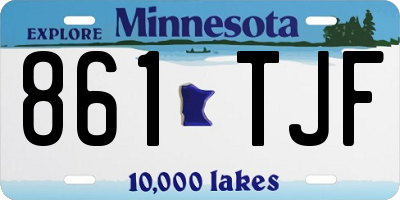 MN license plate 861TJF