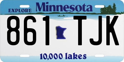 MN license plate 861TJK