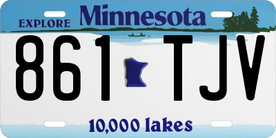 MN license plate 861TJV