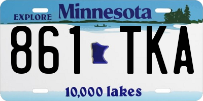MN license plate 861TKA
