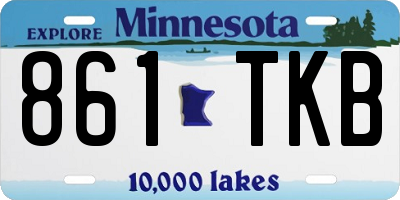 MN license plate 861TKB