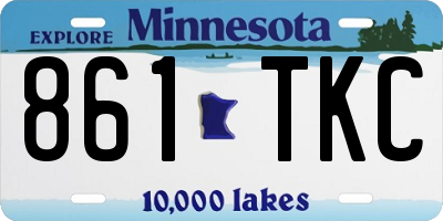 MN license plate 861TKC