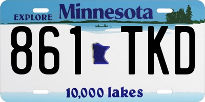 MN license plate 861TKD