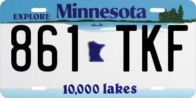 MN license plate 861TKF