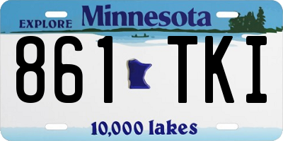 MN license plate 861TKI