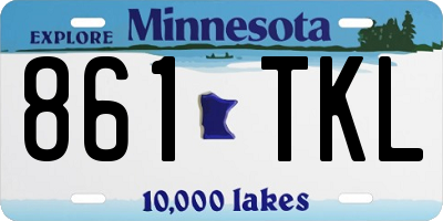 MN license plate 861TKL