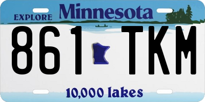 MN license plate 861TKM