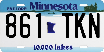 MN license plate 861TKN