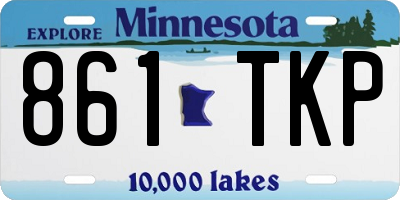 MN license plate 861TKP