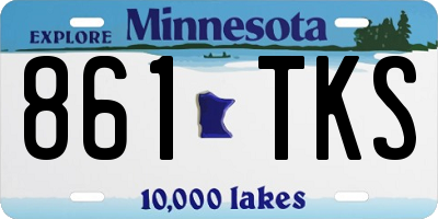 MN license plate 861TKS