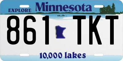 MN license plate 861TKT
