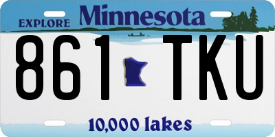 MN license plate 861TKU
