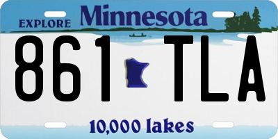 MN license plate 861TLA