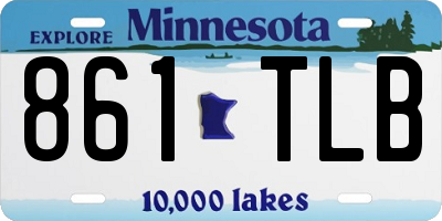 MN license plate 861TLB