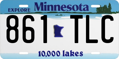MN license plate 861TLC
