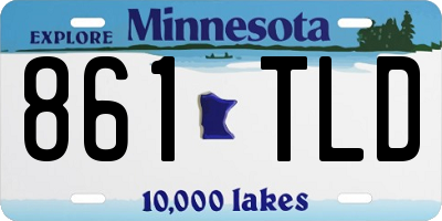 MN license plate 861TLD