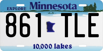 MN license plate 861TLE