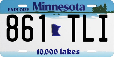 MN license plate 861TLI