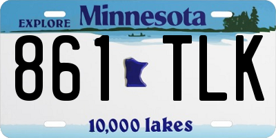 MN license plate 861TLK