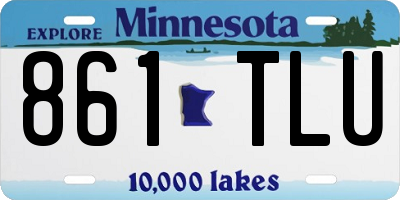 MN license plate 861TLU