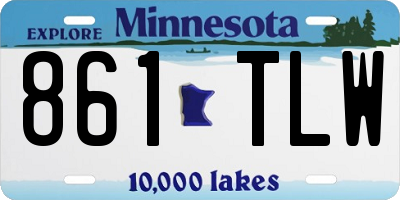 MN license plate 861TLW