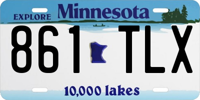 MN license plate 861TLX