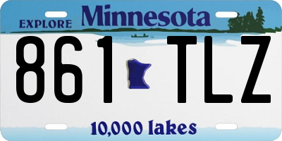 MN license plate 861TLZ