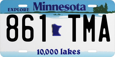 MN license plate 861TMA