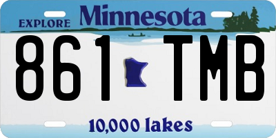 MN license plate 861TMB
