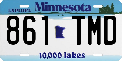 MN license plate 861TMD